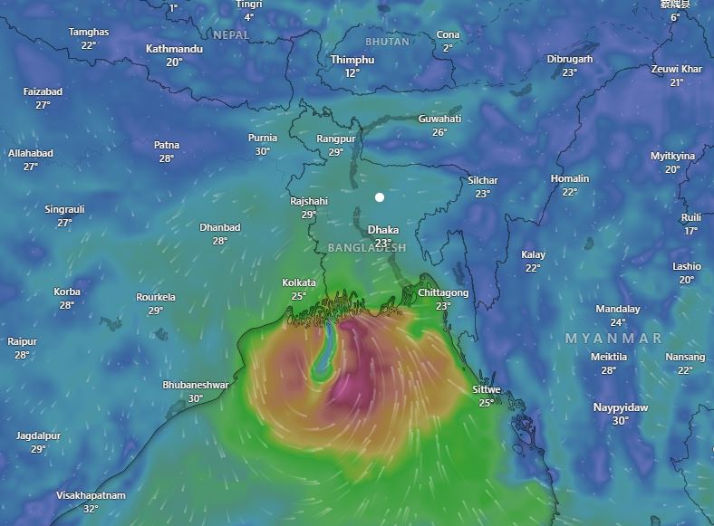 সন্ধ্যায় মোংলা-পায়রা অতিক্রম করতে পারে ঘূর্ণিঝড় ‘মিধিলি’