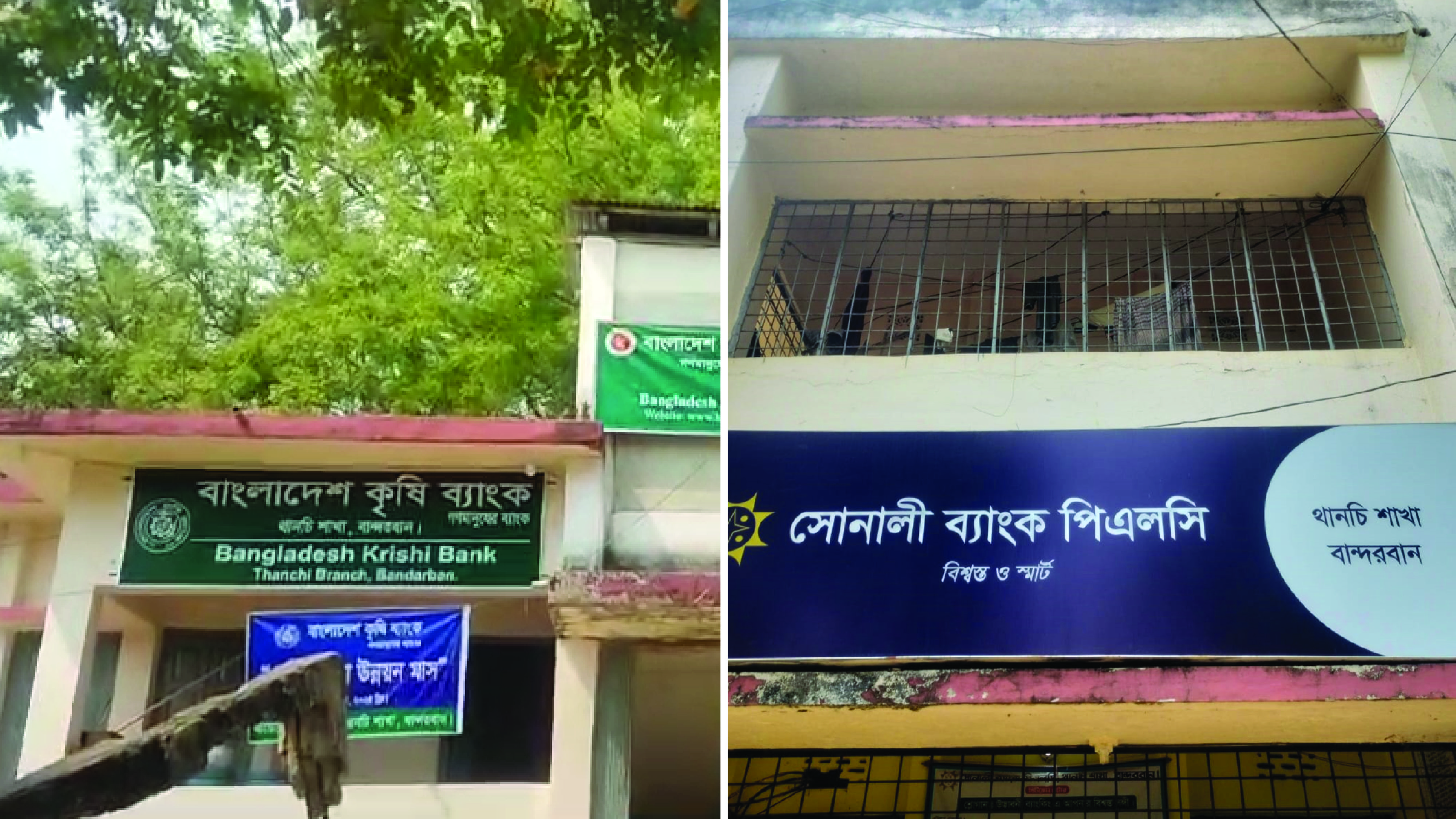 থানচির সোনালী ও কৃষি ব্যাংকে ডাকাতি: টাকার পরিমাণ নিয়ে যা জানালেন ইউএনও