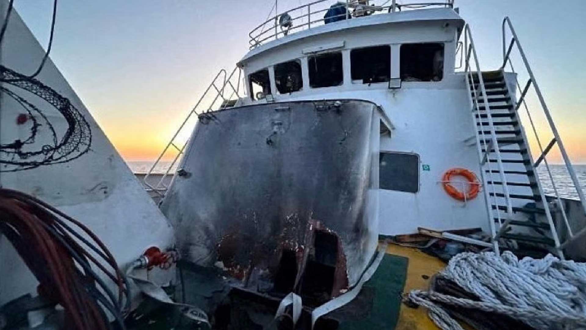 ত্রাণ নিয়ে গাজার উদ্দেশে রওনা হওয়া জাহাজে বোমা হামলা