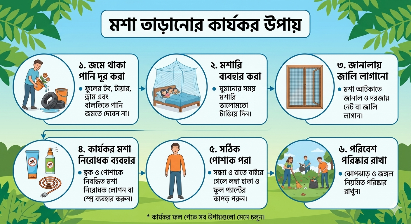 মশা তাড়ানোর উপায়