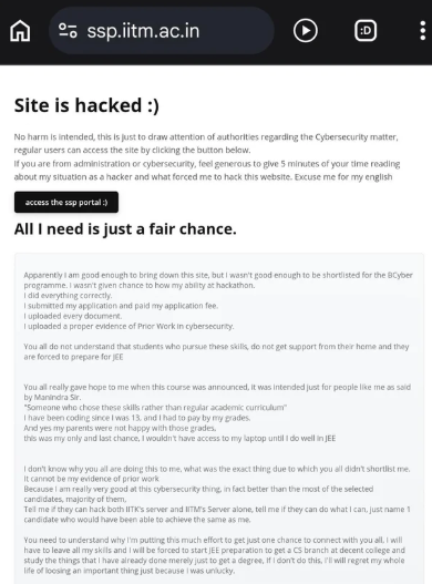 hacked page