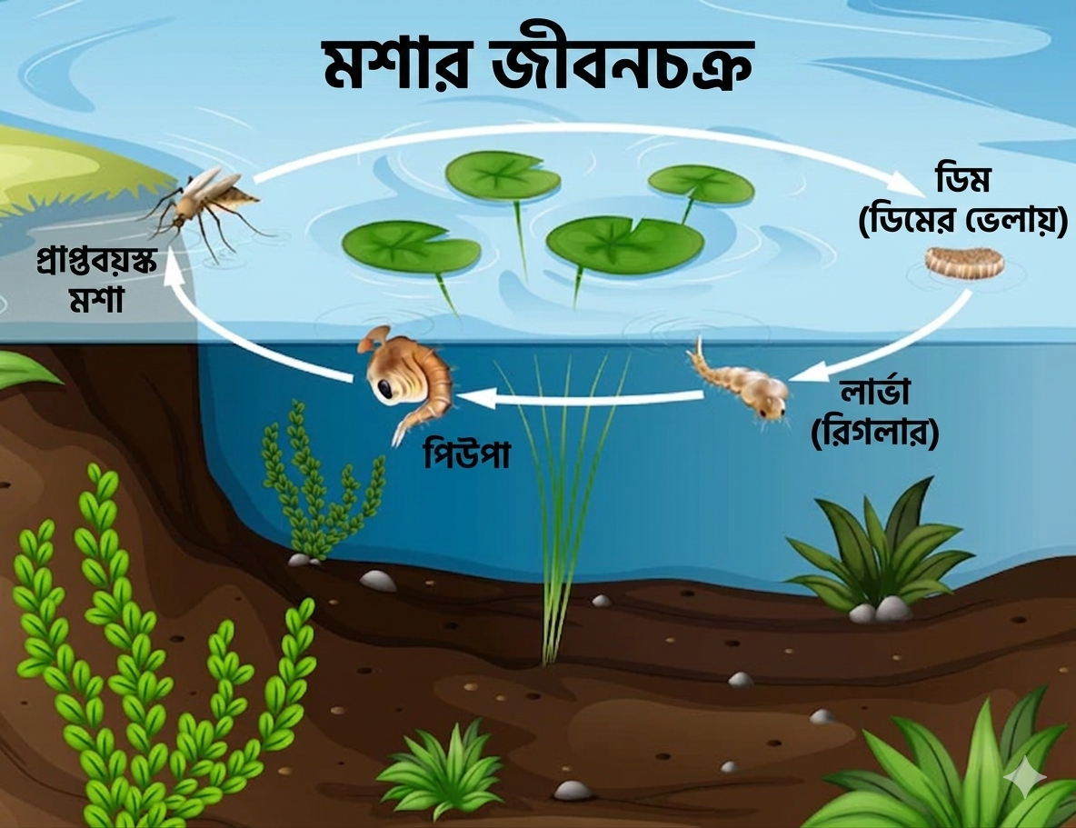 মশার জীবনচক্র