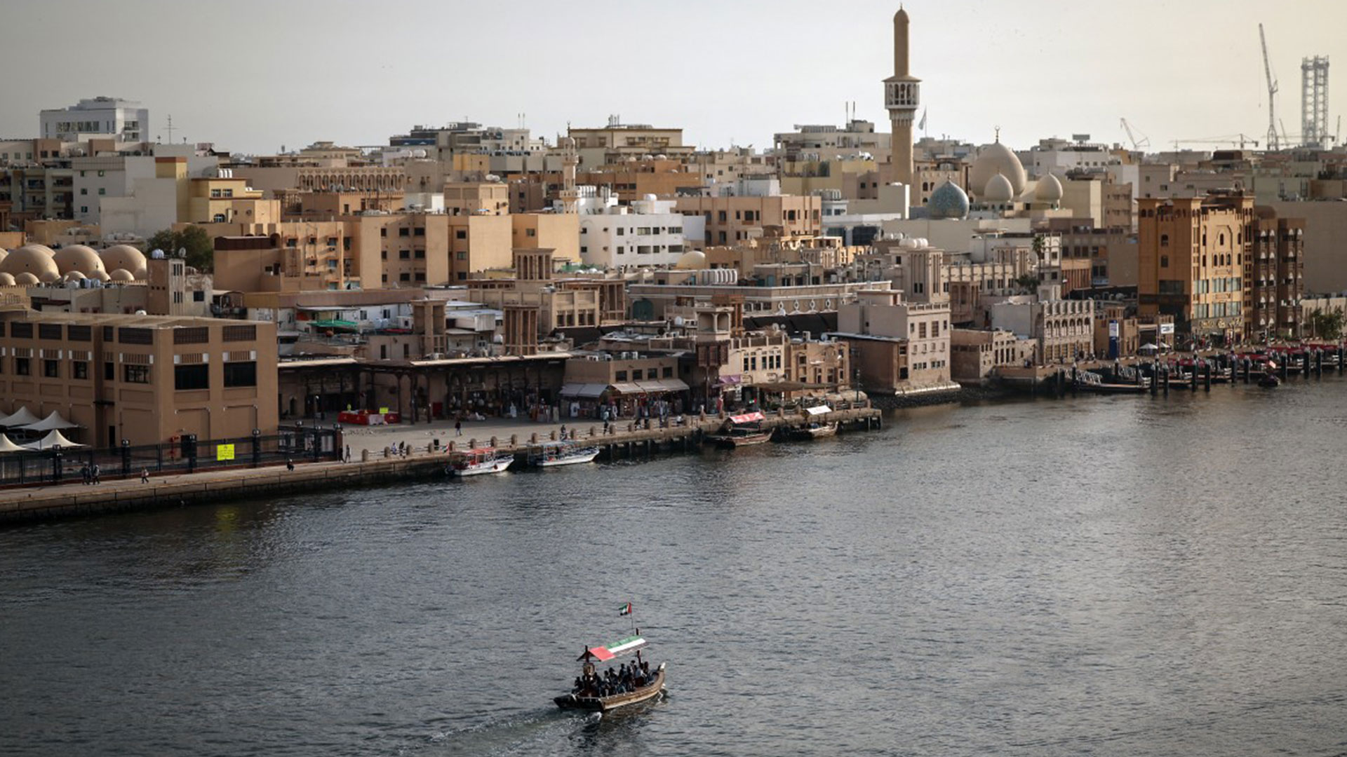 This picture shows a view of the Dubai Old City