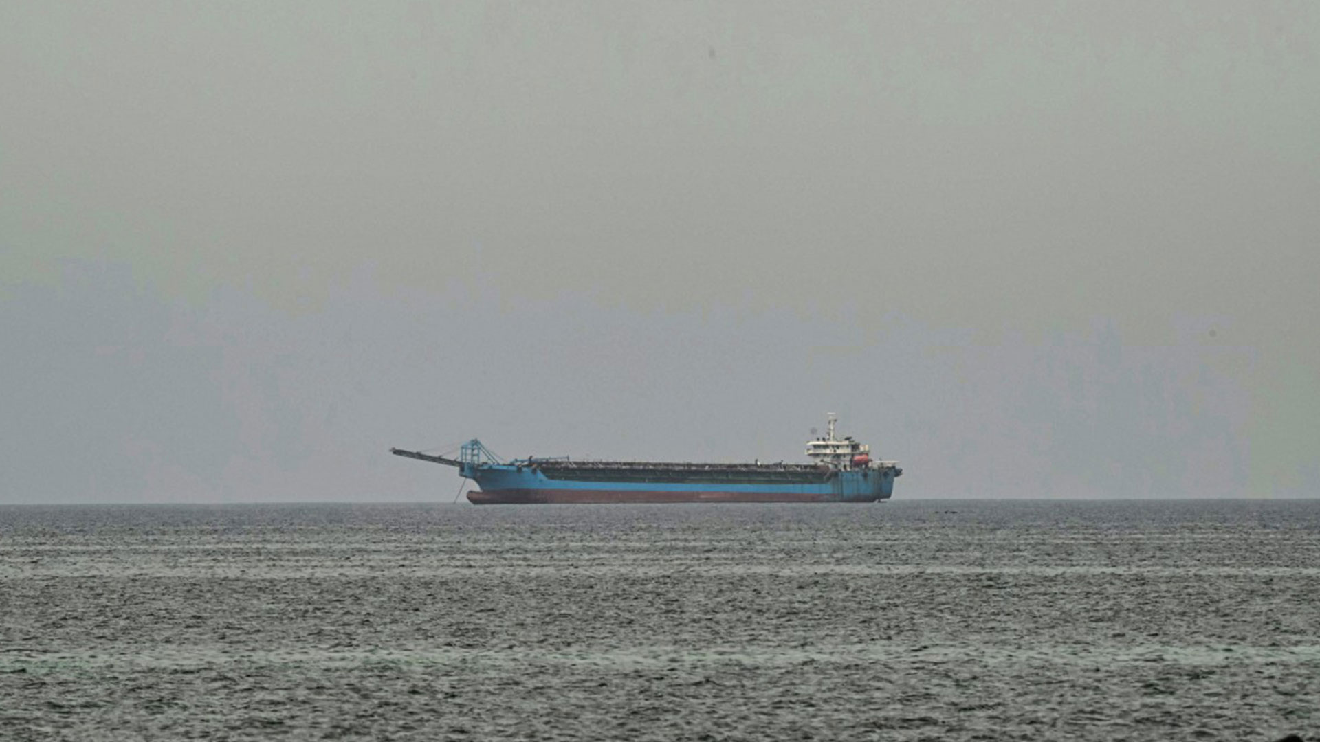  A ship is seen off the coast of Sharjah
