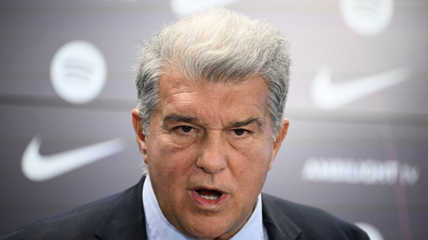 FC Barcelona's President Joan Laporta