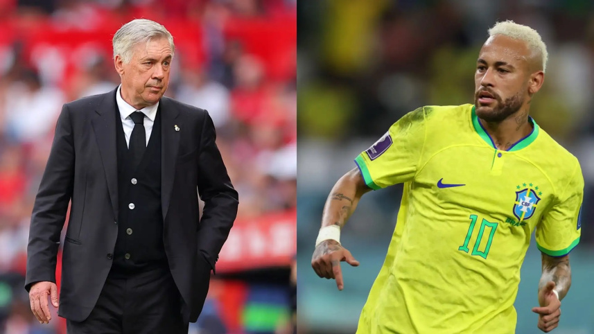 Neymar and Ancelotti 