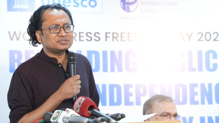 অনুষ্ঠানে বক্তব্য দিচ্ছেন ড. জাহেদ উর রহমান। ছবি: স্টার