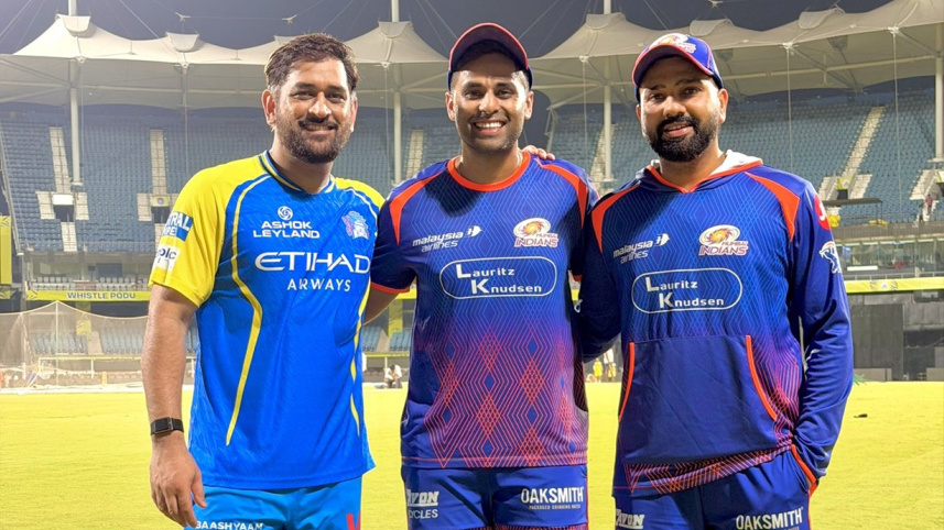 MS dhoni, Suriyakumar Yadav and Rohit Sharma