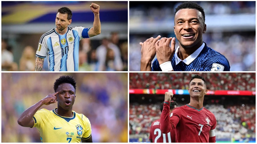 Messi, mbappe, vini, ronaldo 
