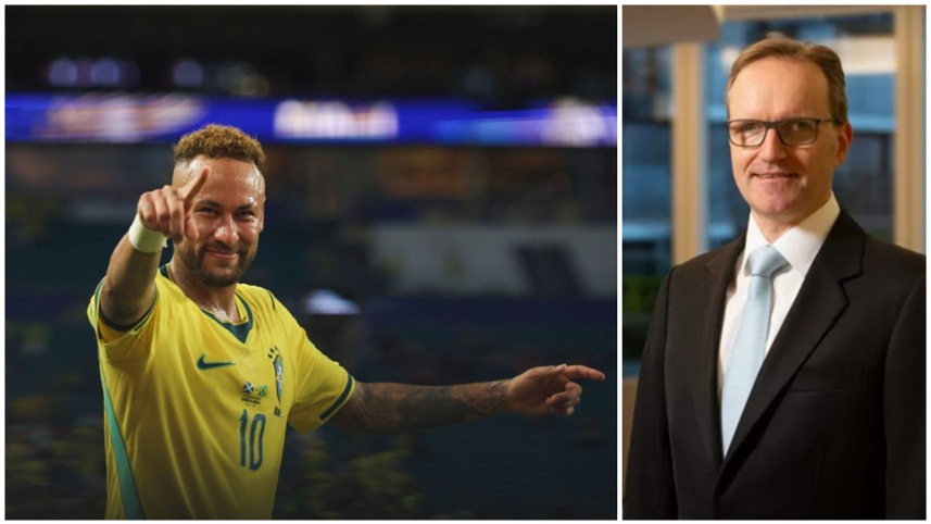 Neymar and Ancelotti 