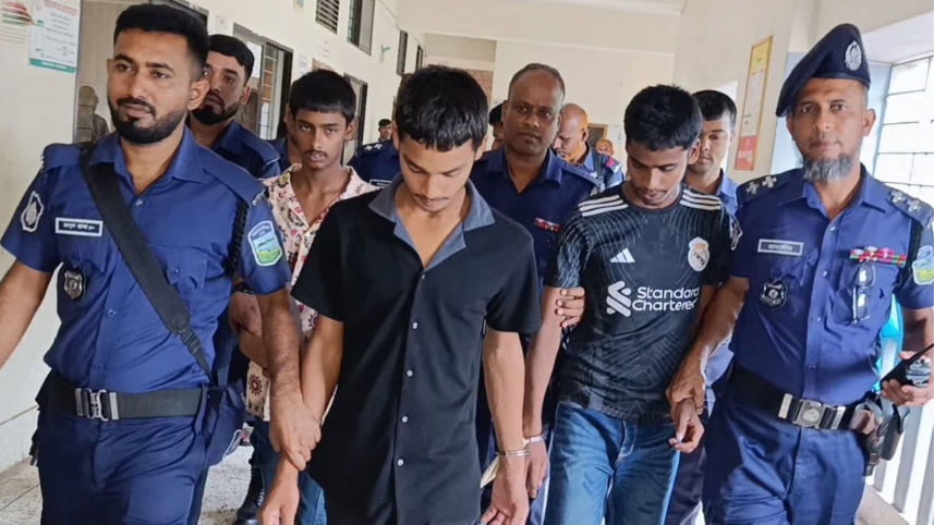 ময়মনসিংহে শিশু ধর্ষণ-হত্যা মামলায় মৃত্যুদণ্ডাদেশপ্রাপ্ত তিন আসামি। ছবি: সংগৃহীত