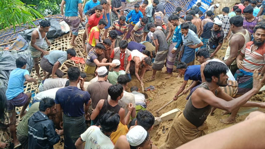 land slide on madrasa