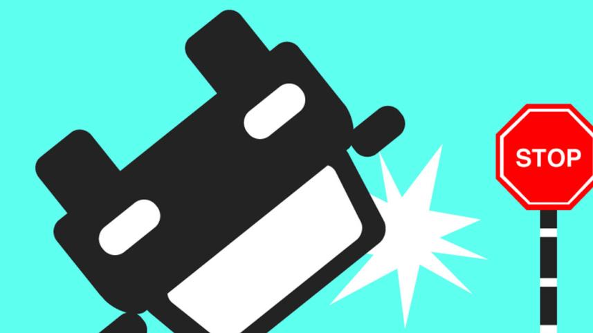 Road accident logo