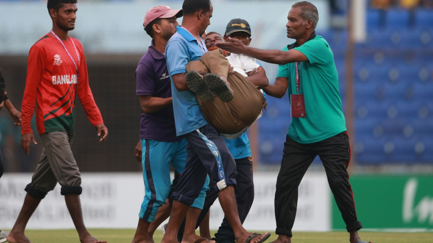 curator injured  