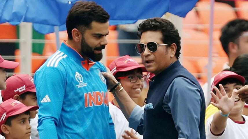Virat Kohli and Sachin Tendulkar