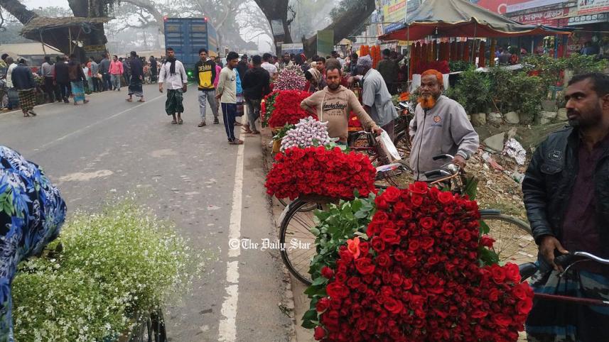 যশোরে ফুলের বাজার