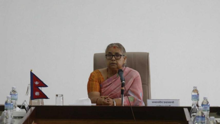 নেপালের অন্তর্বর্তী প্রধানমন্ত্রী সুশীলা কার্কি। ছবি: কাঠমান্ডু পোস্ট/এএনএন 