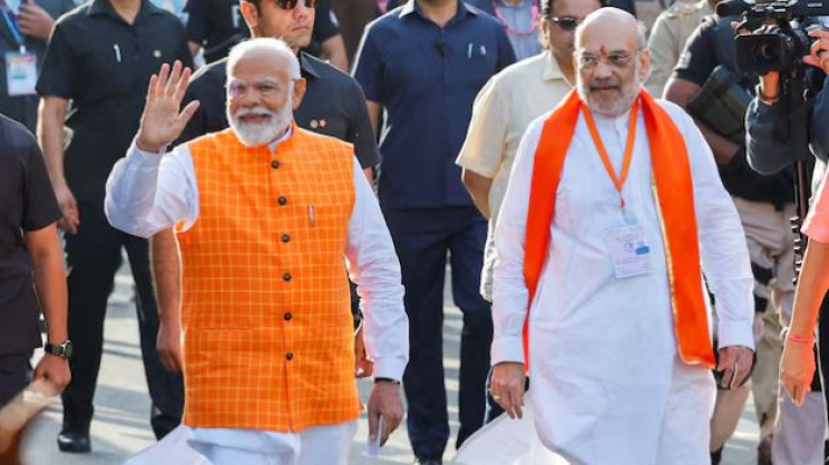 ভারতের প্রধানমন্ত্রী নরেন্দ্র মোদি ও কেন্দ্রীয় স্বরাষ্ট্রমন্ত্রী অমিত শাহ। ছবি: রয়টার্স