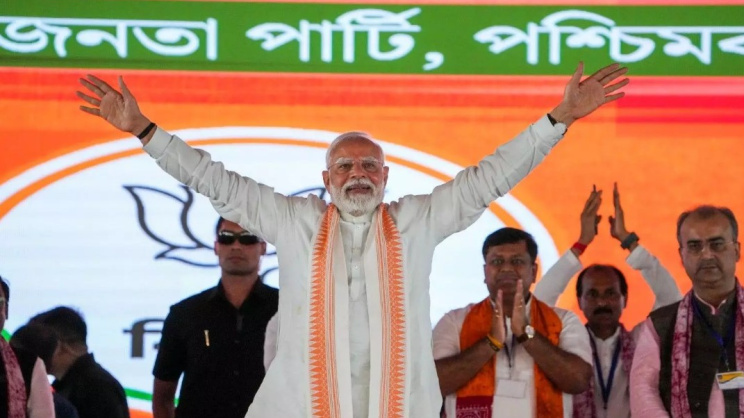 পশ্চিমবঙ্গে ভারতের প্রধানমন্ত্রী নরেন্দ্র মোদি। ছবি: সংগৃহীত