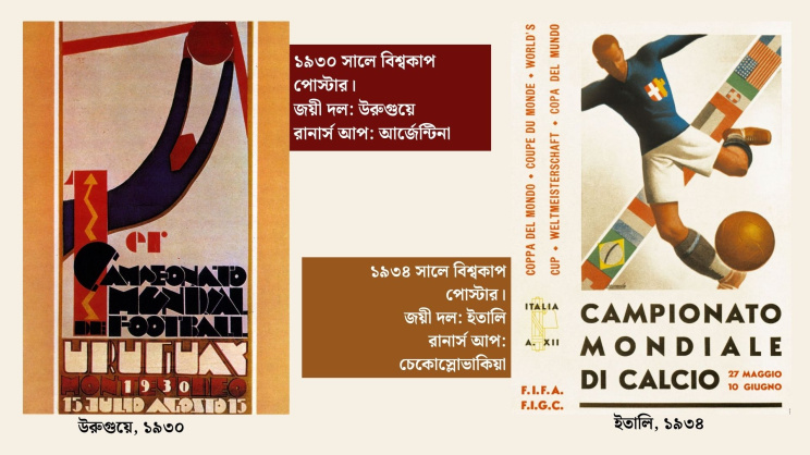 ১৯৩০ ও ১৯৩৪ সালের বিশ্বকাপ পোস্টার। ছবি: রয়টার্স