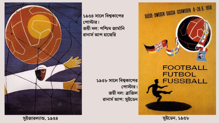 ১৯৫৮ ও ১৯৫৮ সালের বিশ্বকাপ পোস্টার। ছবি: রয়টার্স
