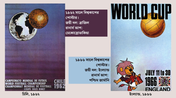 ১৯৬২ ও ১৯৬৬ সালের বিশ্বকাপ পোস্টার। ছবি: রয়টার্স