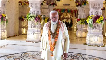 জানুয়ারিতে জাঁকজমকপূর্ণ আয়োজনের মধ্য দিয়ে রাম মন্দির উদ্বোধন করেন ভারতের প্রধানমন্ত্রী নরেন্দ্র মোদী। ফাইল ছবি: ডয়চে ভেলে