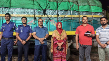 নেত্রকোণায় ৬৬৭ বস্তা সরকারি চালসহ ট্রাক জব্দ, চালক-সহকারী আটক