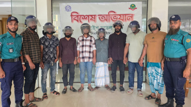 গ্রেপ্তার আটজন। ছবি: স্টার